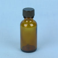30 mL Boston Round Amber Solution Bottle - Avogadro's Lab Supply