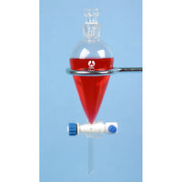 50 mL Separatory Funnel with PTFE Stopcock and Glass Stopper - Avogadro's Lab Supply