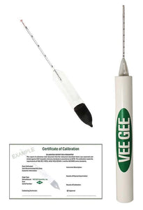 Certified Alcohol Hydrometer 37.5 to 47.5 % / 75  to 95 Proof IRS K