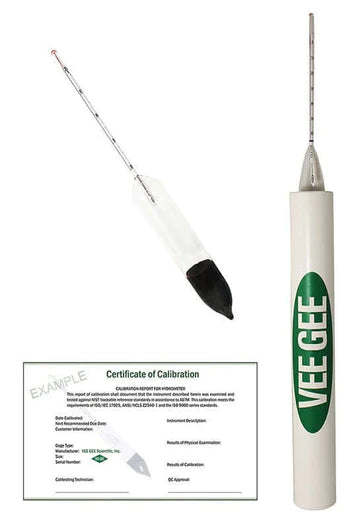 Certified Alcohol Hydrometer 20 to 30 % / 40  to 60 Proof IRS H