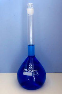 Sibata Volumetric Flask 1000  mL Class A - Avogadro's Lab Supply