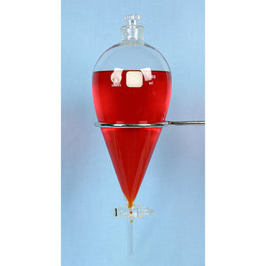 1000 mL Separatory Funnel with Glass Stopcock and Stopper - Avogadro's Lab Supply