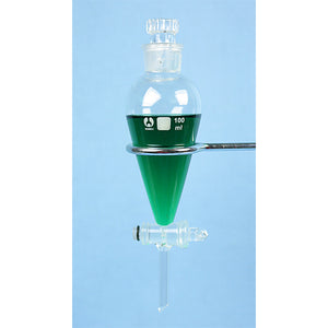 100 mL Separatory Funnel with Glass Stopcock and Stopper - Avogadro's Lab Supply