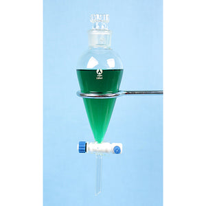 100 mL Separatory Funnel with PTFE Stopcock and Glass Stopper - Avogadro's Lab Supply