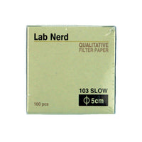 Filter Paper 5 cm 100 Discs Qualitative Slow 103 - Avogadro's Lab Supply