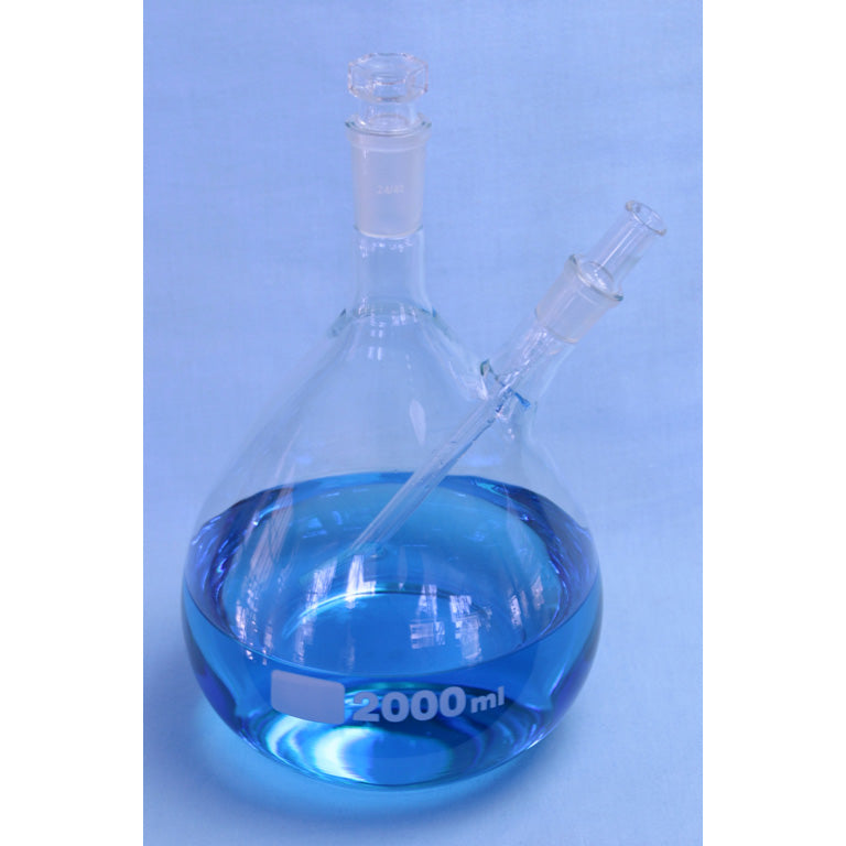 Two Neck Steam Distillation Flask 2000 mL with adapter | Avogadro's Lab ...