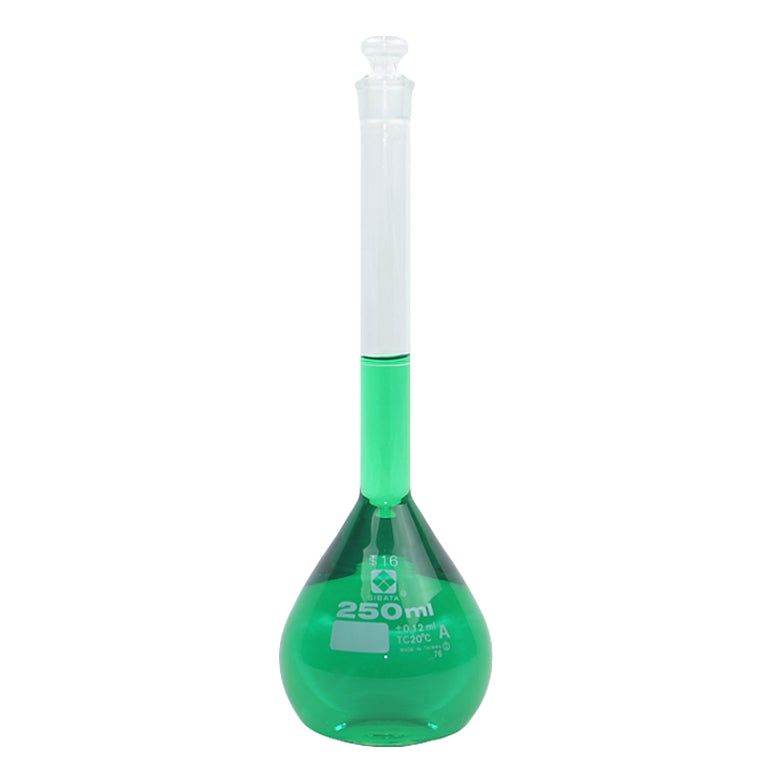 Sibata Volumetric Flask 250  mL Class A - Avogadro's Lab Supply