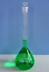 Sibata Volumetric Flask 250  mL Class A - Avogadro's Lab Supply