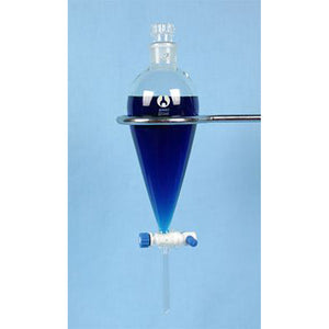 250 mL Separatory Funnel with PTFE Stopcock and Glass Stopper - Avogadro's Lab Supply