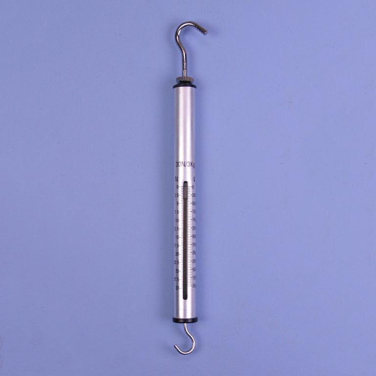 Aluminum Spring Scale 3000 g / 30 Newtons - Avogadro's Lab Supply