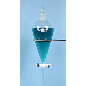 500 mL Separatory Funnel with PTFE Stopcock and Glass Stopper - Avogadro's Lab Supply