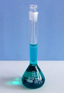 Sibata Volumetric Flask 50  mL Class A - Avogadro's Lab Supply
