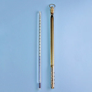 PTFE Coated Armored 8" Lab Thermometer -10 to 150 C - Avogadro's Lab Supply