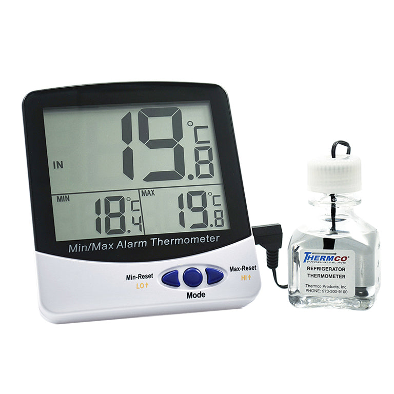 Certified Digital Freezer Thermometer -50  to 70 C Cert @ -20.0ºC - Avogadro's Lab Supply