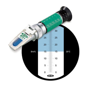 Handheld Refractometer BTX-1 w/ ATC Brix Range 0 - 32 - Avogadro's Lab Supply