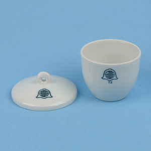 Bellwether 30 mL Porcelain Crucible with Lid - Avogadro's Lab Supply