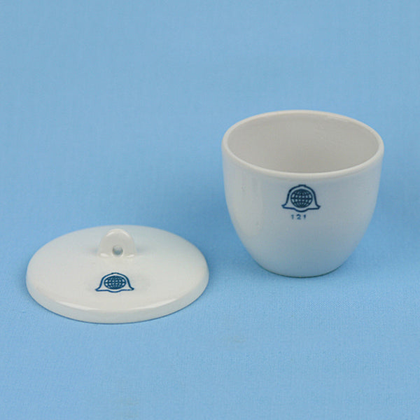 Bellwether 50 mL Porcelain Crucible with Lid - Avogadro's Lab Supply