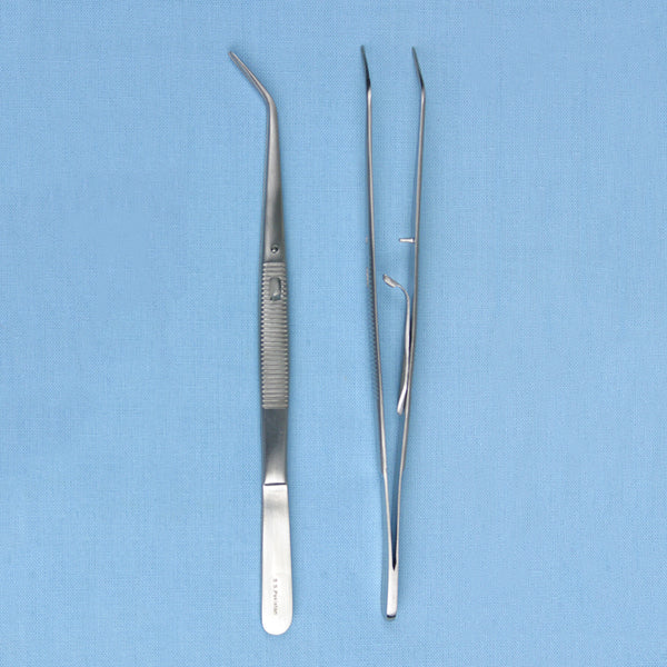 College Angled Forceps w/ Locking Mechanism - Avogadro's Lab Supply