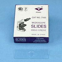 72 Single Concave 1 Well Microscope Slides - Avogadro's Lab Supply