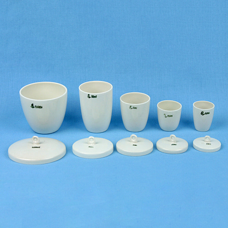 Porcelain Crucible Set with Lids (5 pcs) | Avogadro's Lab Supply