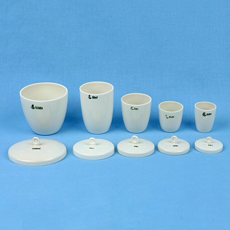 Porcelain Crucible Set with Lids (5 Pcs)