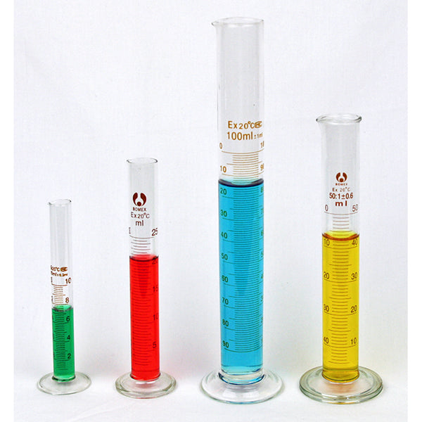 Graduated Cylinder Set 10, 25, 50 & 100 mL - Avogadro's Lab Supply