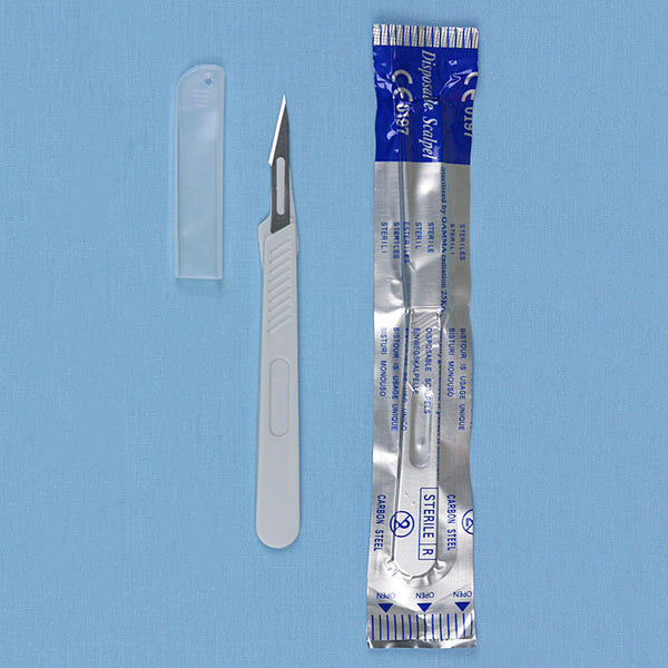 Disposable Sterile Scalpel with a # 11 Blade - Avogadro's Lab Supply