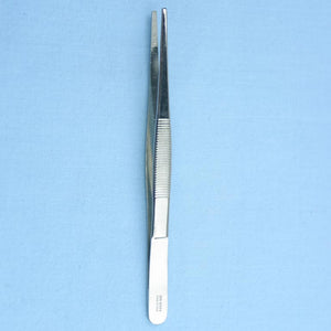 6" Thumb Dressing Forceps with Serrated Tips - Avogadro's Lab Supply