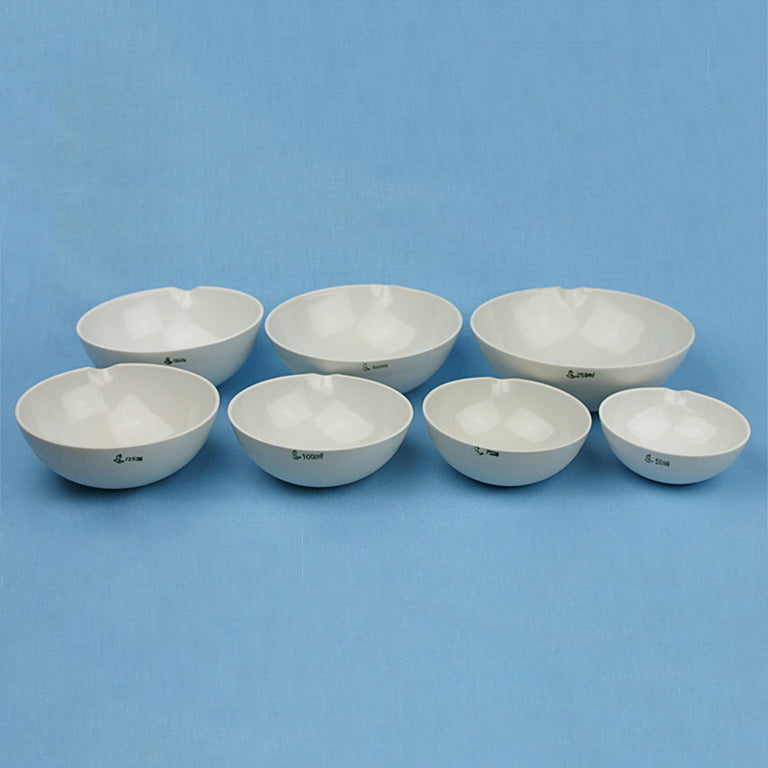 Porcelain Evaporating Dish Set - 75ml & 150ml Laboratory Glassware For Chemistry