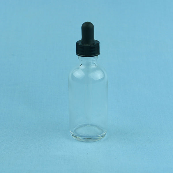 60 mL Boston Round Flint Dropping Bottle - Avogadro's Lab Supply