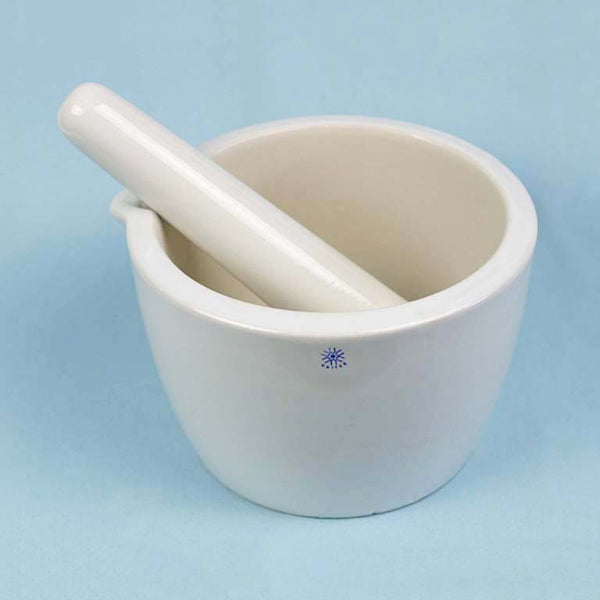Deep Form Porcelain Mortar and Pestle 1900 mL - Avogadro's Lab Supply