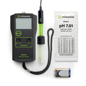 Milwaukee MW100 Digital pH meter w/ Calibration Solution - Avogadro's Lab Supply