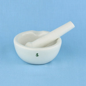 Porcelain Mortar and Pestle 3" - Avogadro's Lab Supply