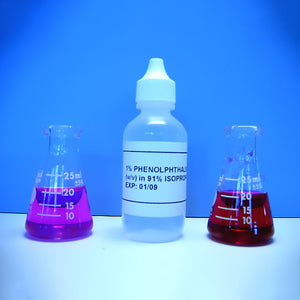 1%  Phenolphthalein Solution in 91% Isopropanol (60 mL) - Avogadro's Lab Supply