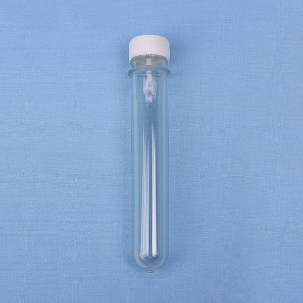 25 x 165 mm Plastic Test Tubes  w/ Threaded Cap (3 pack) - Avogadro's Lab Supply