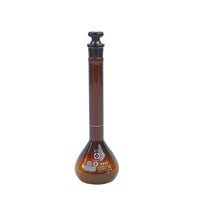 Sibata Amber Volumetric Flask 50 mL Class A - Avogadro's Lab Supply
