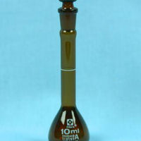 Sibata Amber Volumetric Flask 10 mL Class A - Avogadro's Lab Supply