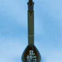 Sibata Amber Volumetric Flask 25 mL Class A - Avogadro's Lab Supply