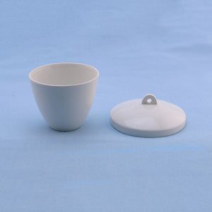 100 mL Porcelain Crucible with Lid - Avogadro's Lab Supply