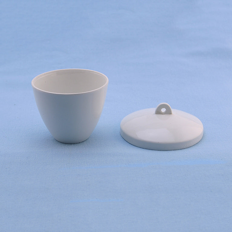 100 mL Porcelain Crucible with Lid - Avogadro's Lab Supply